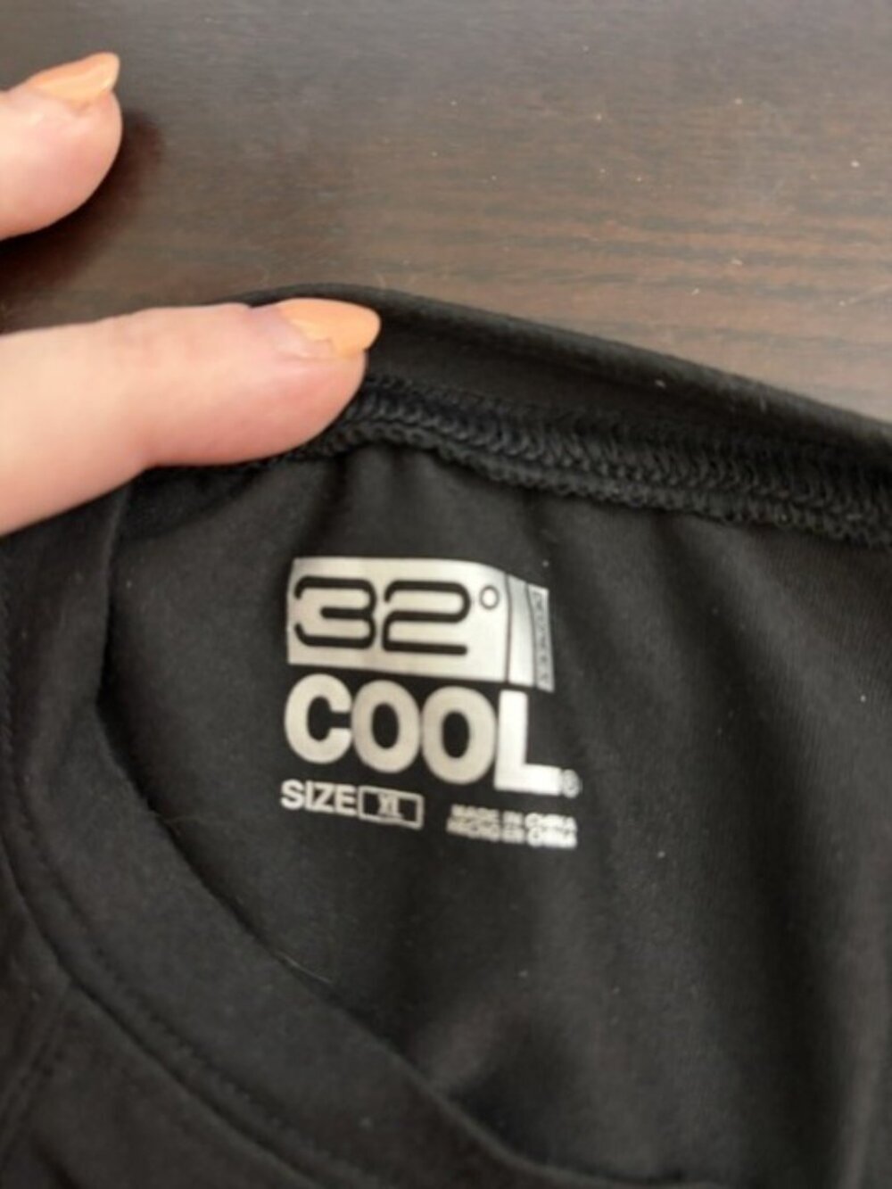 32 Degrees Cool Black T Shirt Short Sleeves Crew Neck Men's XL - Picture 4 of 6